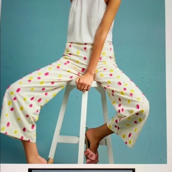 Anthropologie Pants - ANTHROPOLOGIE NWOT Embellished Wide Leg Pants 2